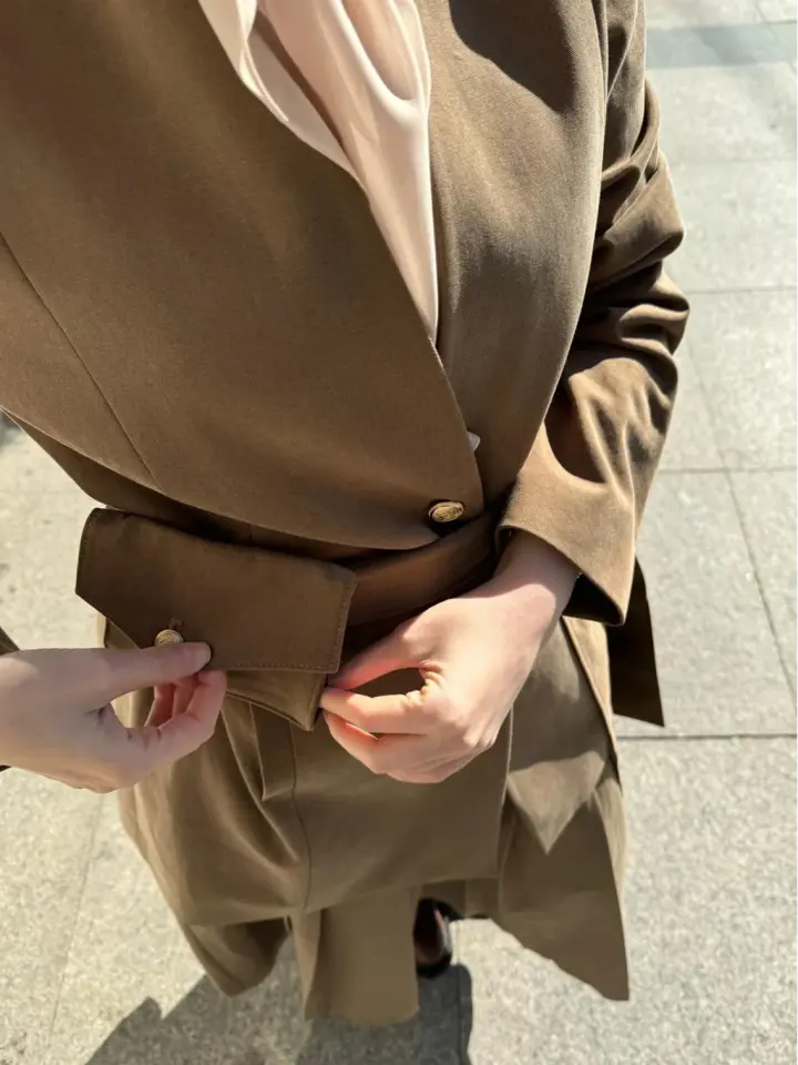 Kuşağı Cep Detaylı Blazer Ceket - Haki