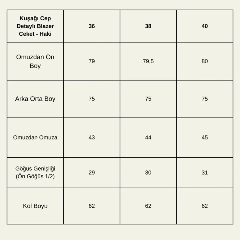 Kuşağı Cep Detaylı Blazer Ceket - Haki
