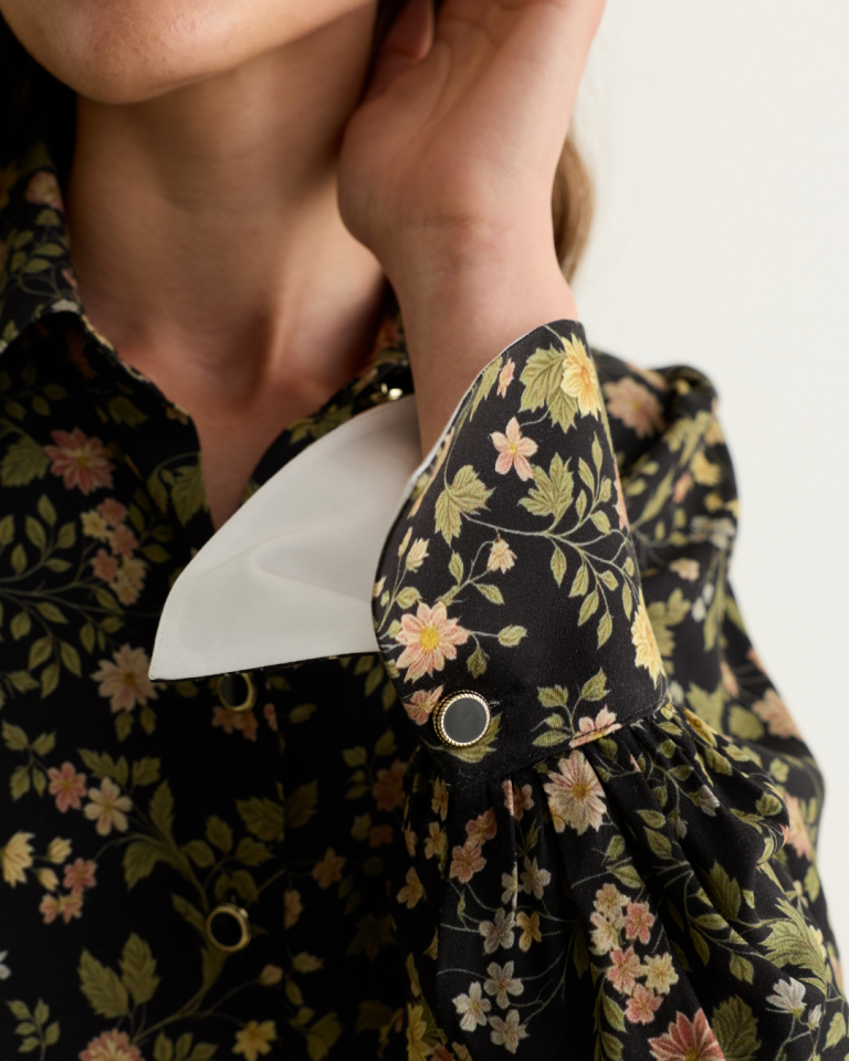 Floral Desen Pileli Elbise