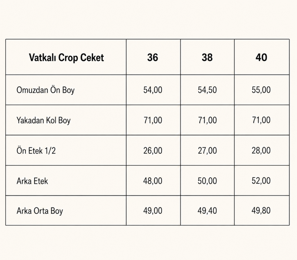 Vatkalı Crop Ceket