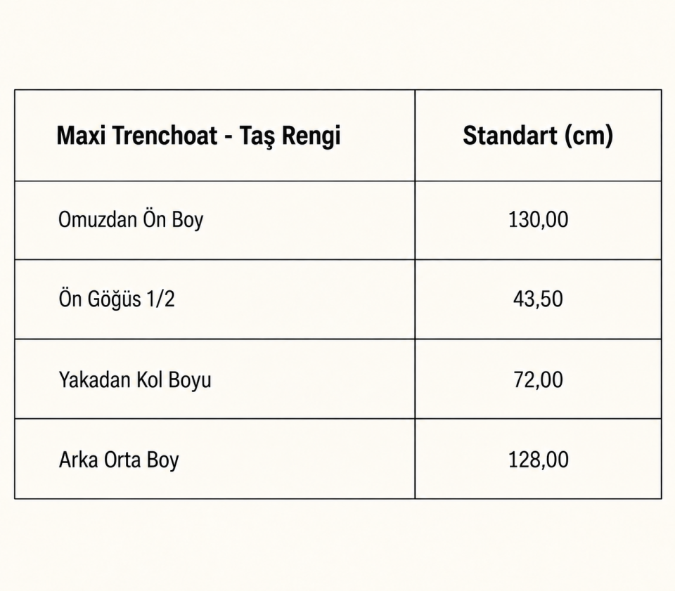 Maxi Trenchoat - Taş Rengi